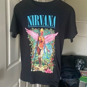 Nirvana in utero black tee y2k